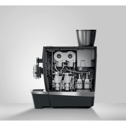 JURA GIGA X8c – de beste volautomatische koffiemachine voor professioneel gebruik, met nieuw binnenwerk, robuuste combi-uitloop en intuïtieve touch display. Inclusief gratis dealerpakket.